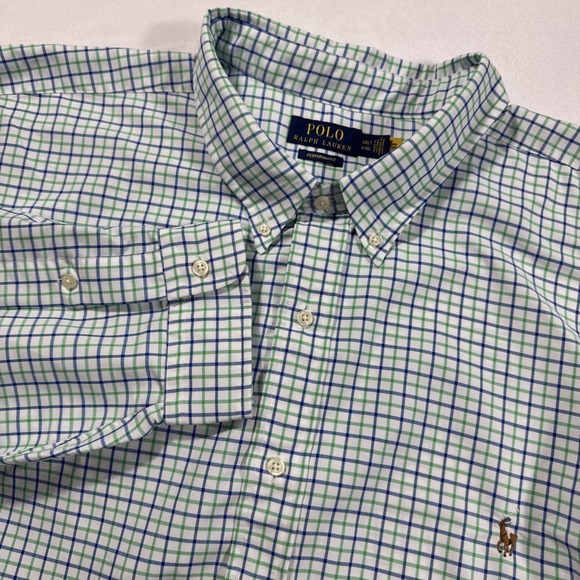 Polo Ralph‎ Lauren Performance Shirt Men 4XLT Tall Multi Plaid Nylon Coolmax NWT